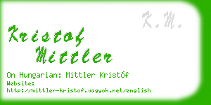 kristof mittler business card
